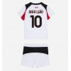 Camiseta AC Milan Rafael Leao #10 Segunda Equipación Replica 2025-26 para niños mangas cortas (+ Pantalones cortos)